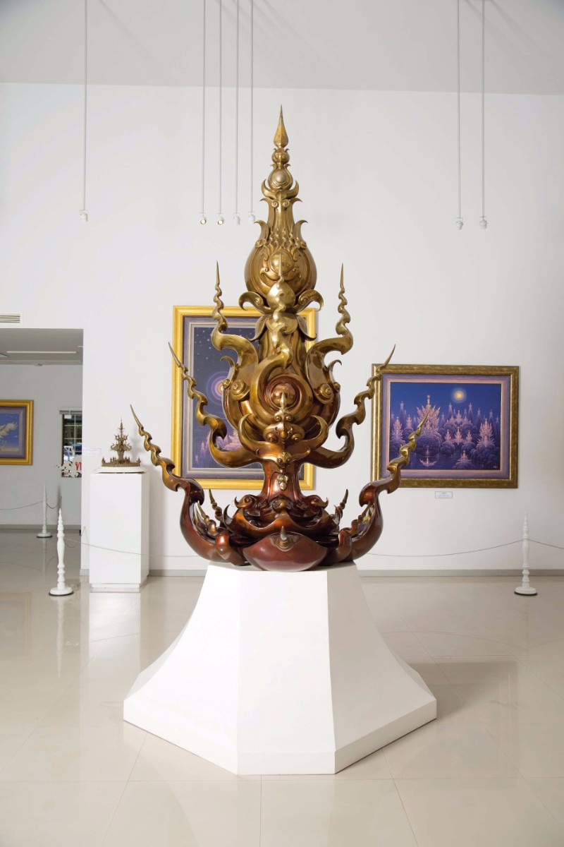 ศิล สมาธิ ปัญญา, 2554 , หล่อโลหะ, 300 x 200 x 200 ซม.